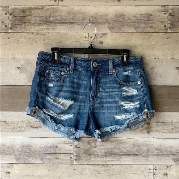 American Eagle Outfitters Pants - American Eagle AEO Jean Shorts Frayed 4